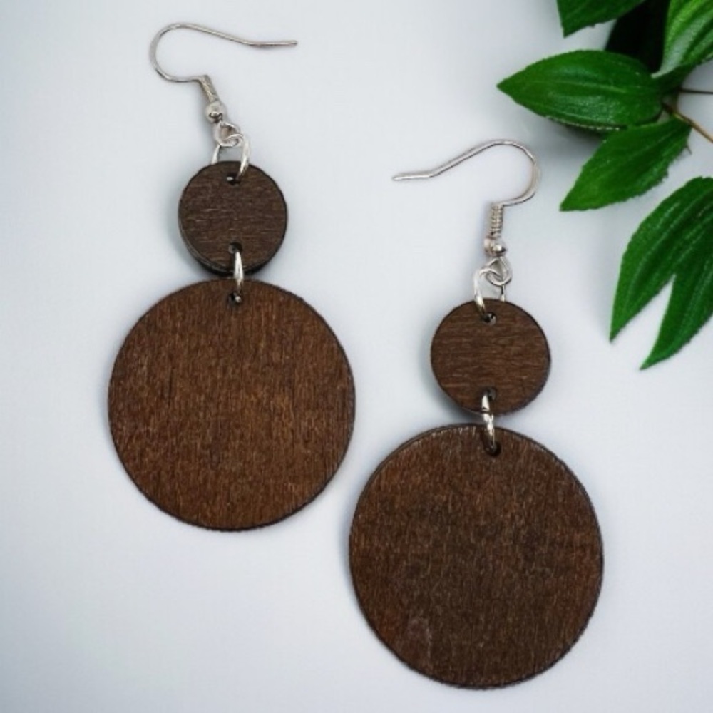 Boho Chic Wooden Dangle Earrings - Elevate Your Style! 🌿 NWT Neutral Jewelry
